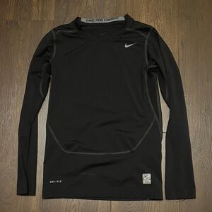 Nike Pro Combat Black Long Sleeve Top Youth Size Large